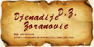 Đenadije Zoranović vizit kartica